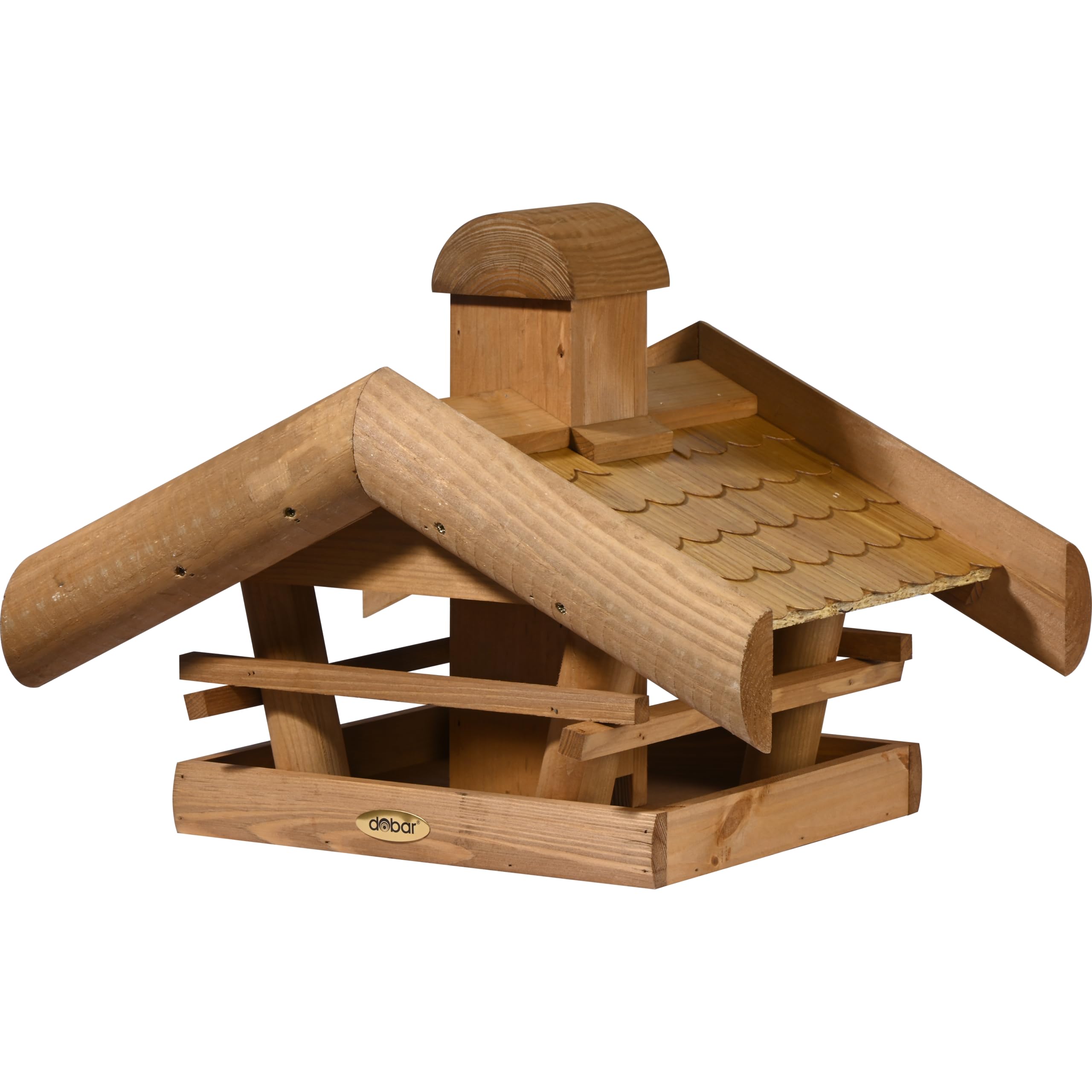 Mangeoire pour oiseaux sauvages dobar Grand modèle marron sur pied