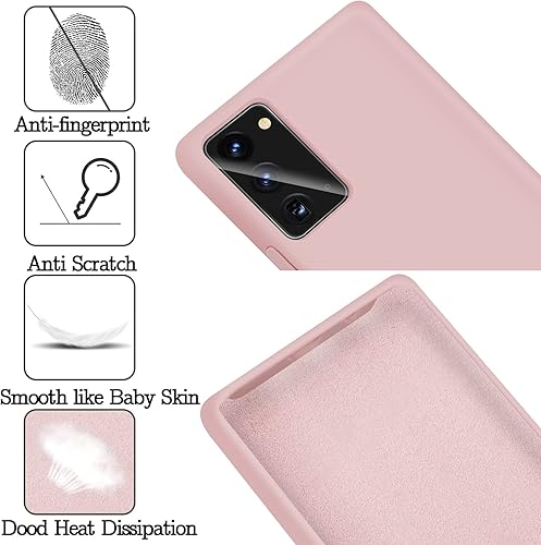 Miniatura 3 de NUIMADL Funda de silicona líquida compatible con Samsung Galaxy Note 20, protección de cuerpo completo de goma de gel a prueba de golpes para Galaxy