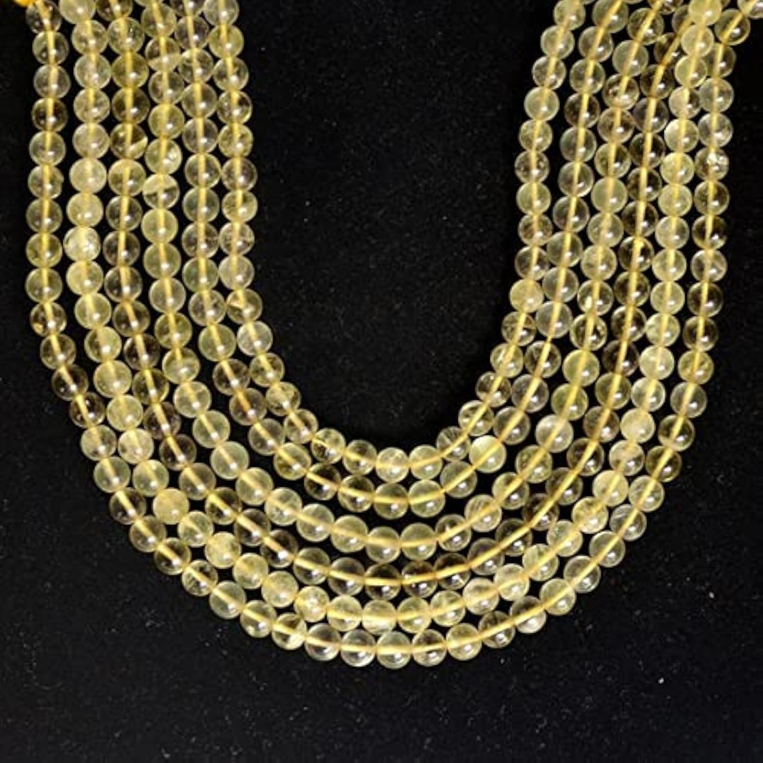Quartz Citron perles rondes en pierre naturelle 7-8mm pour fabrication de bijoux