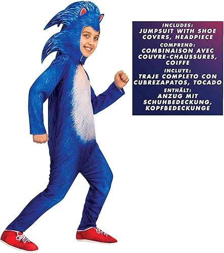 Miniatura 4 de Rubie's Sonic The Hedgehog - Disfraz infantil de lujo, grande, 701140, como se muestra