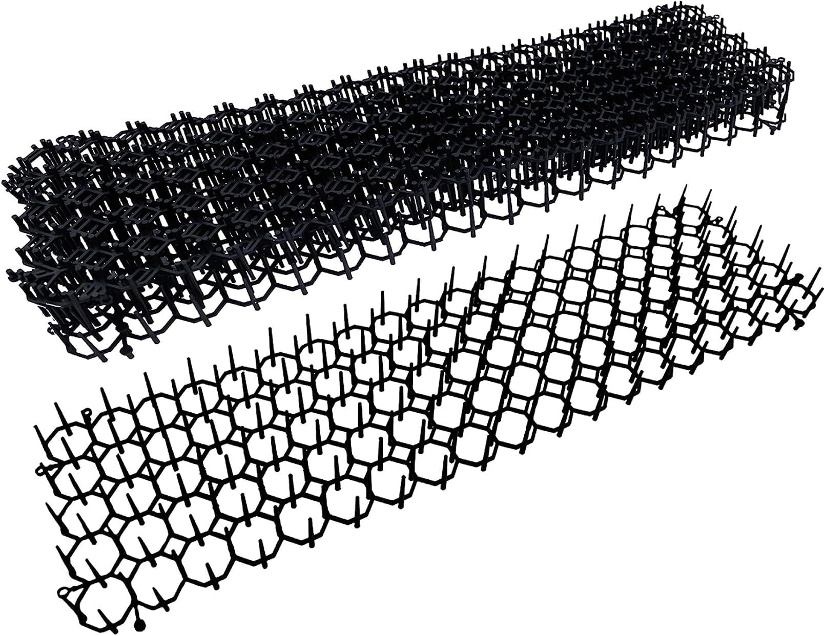 10 Pcs Humane Cat Scat Mat with Spikes, Cat Repellent Mat, Flat Prickle Strip Dig Stopper, Anti Cat Mat Indoor Cat Deterrent Outdoor Mat for Garden