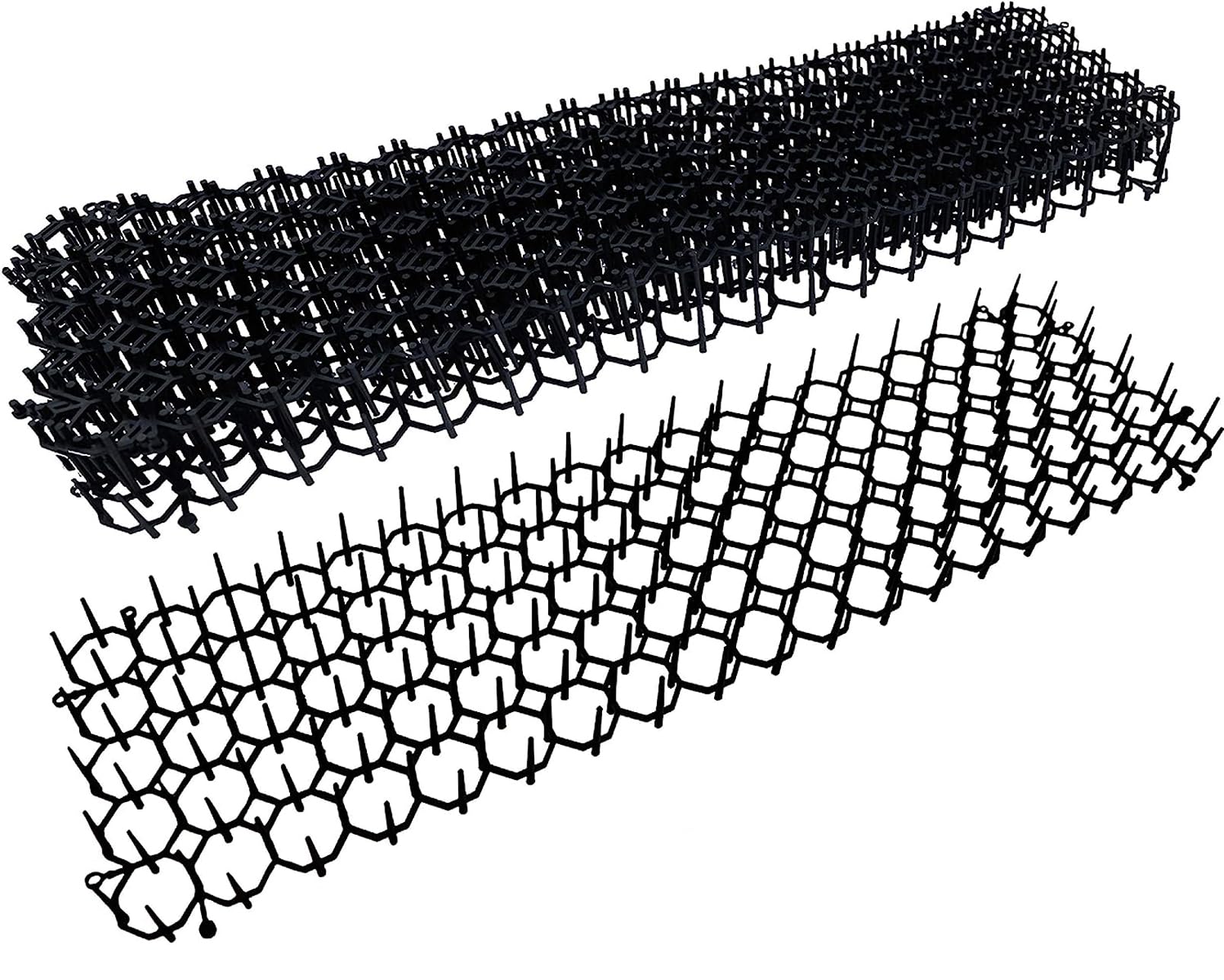 10 Pcs Humane Cat Scat Mat with Spikes, Cat Repellent Mat, Flat Prickle Strip Dig Stopper, Anti Cat Mat Indoor Cat Deterrent Outdoor Mat for Garden