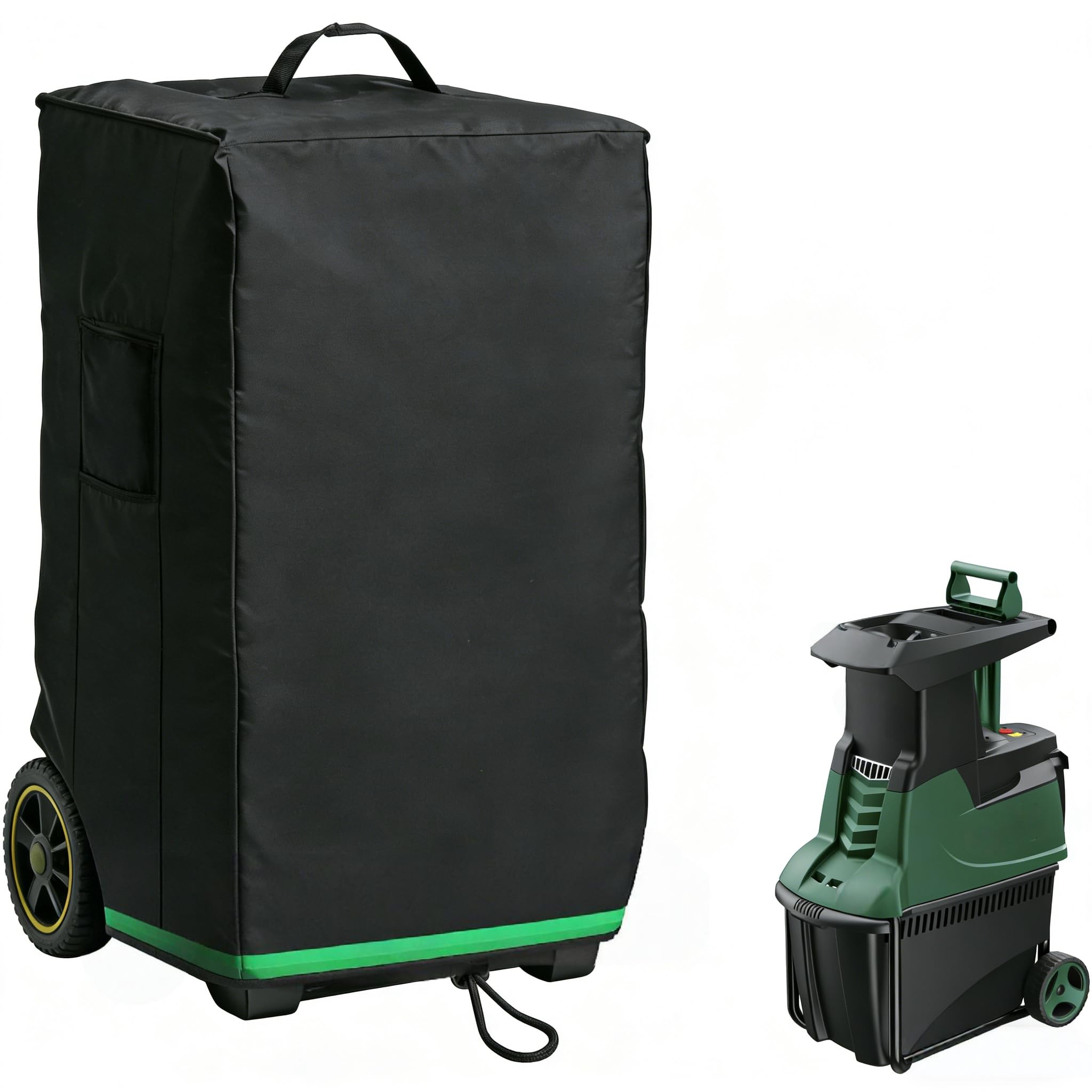 Modchase Garden Shredder Cover,Power Tool Cover Waterproof with Handles & Drawstring for Wood Chipper, Fits Chippers Shredders & Mulchers Log Splitter Cardboard Shredders Wolf Garten Tools-55x46x86cm