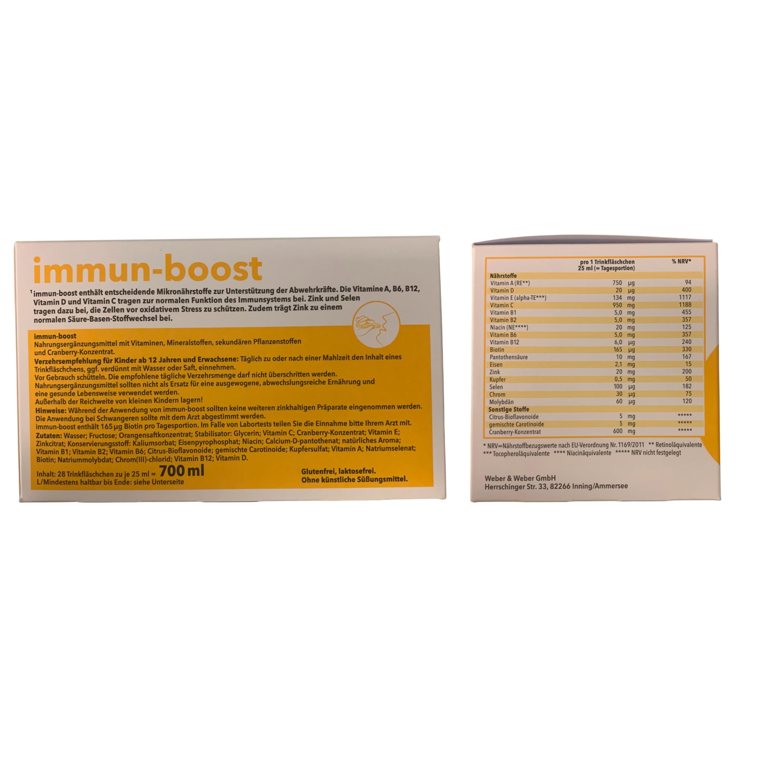 immun-boost - die Shots mit Vitamin und C Zink | Abwehrkräfte gezielt unterstützen ¹ | Trinkfläschchen/Trinkampullen 28 Stück