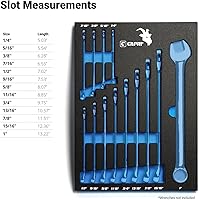 Vista 3 de Capri Tools Llaves combinadas de bandeja de mecánico, SAE