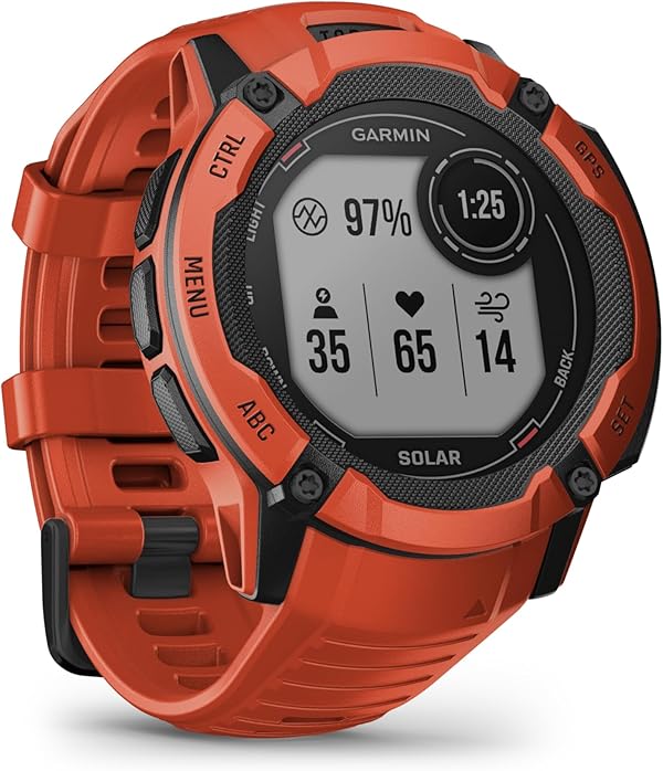 Garmin Instinct 2X Solar 50mm - GPS-Smartwatch mit unendlicher Akkulaufzeit im Smartwatch-Modus, über 40 Sport-Apps, Smart Notifications, Garmin Pay, Trainingszustand, Fitnessalter, Schlafanalyse UVM