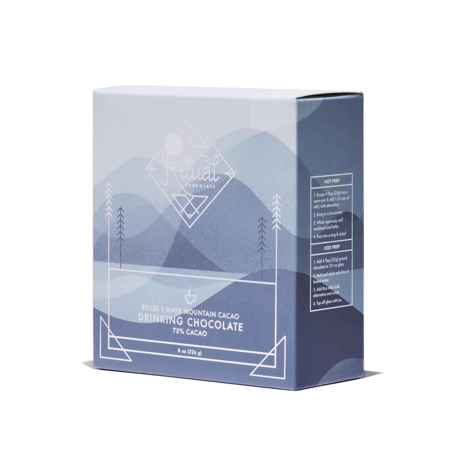 Ritual Drinking Chocolate, Mid Mountain Blend 65% Cacao, Notes of Strawberries, Fudge & Graham Cracker, 8 oz