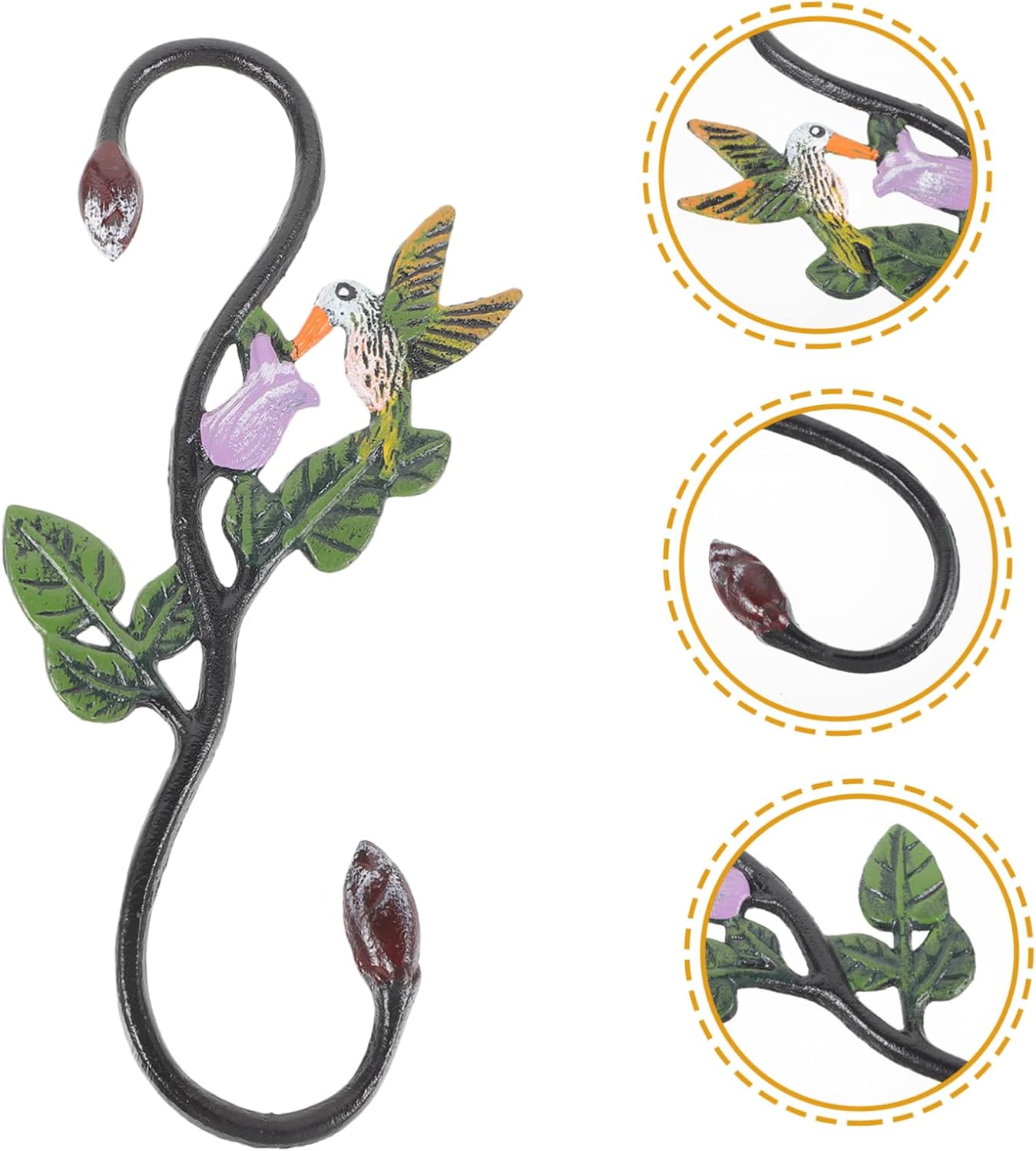 Outdoor Plant Hanger Colorful Hooks for Hanging Baskets Sturdy Iron Fence Plant Hangers