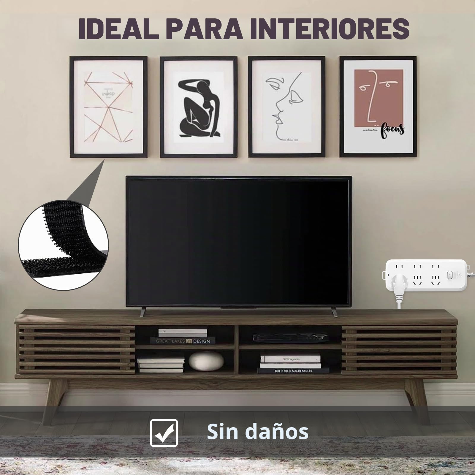 3M Dual Lock SJ3550 Cinta Adhesiva de Doble Fina Extra Fuerte Resistente 25 mm x 1,2 m Color Negro 1 Rollos con Cierre Resellable con Forma de Hongo Entrelazado para Uso en Interiores y Exteriores