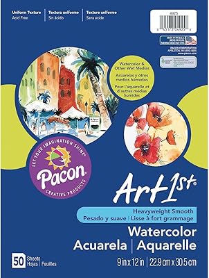 PaconA Watercolor Paper, 9a x 12a (Pack of 50)