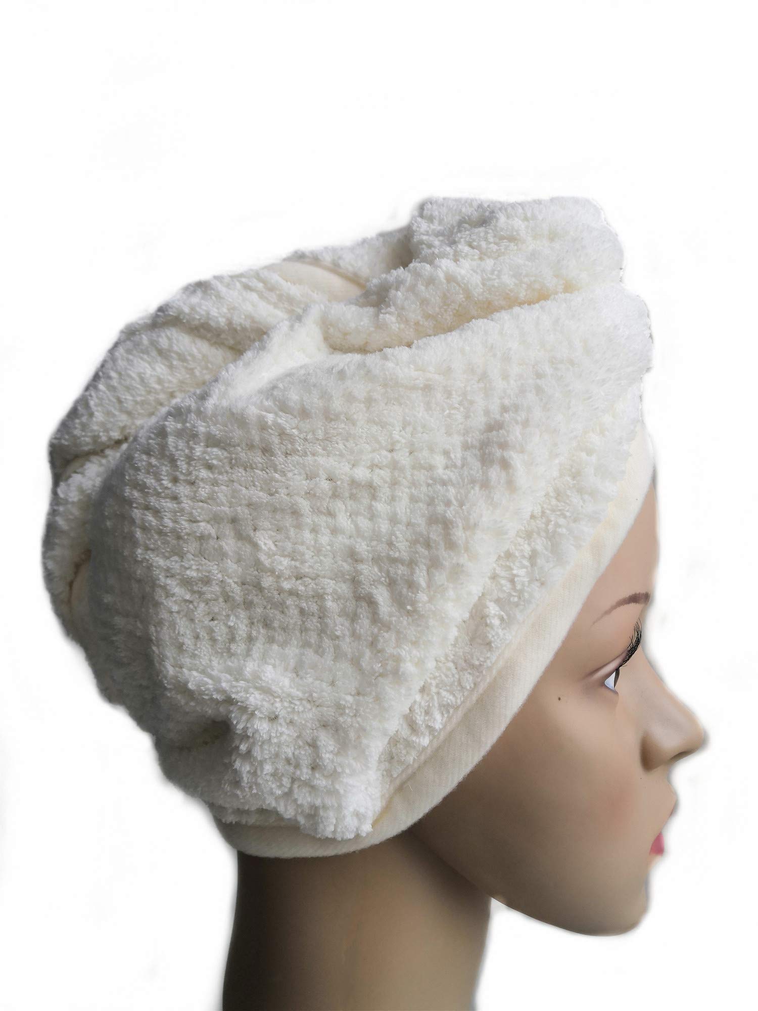 Yaocoral Mikrofaser-Haarhandtuch Turban – Super Saugfähig, Schnell Trocknend, Für Damen & Mädchen (Rosa)