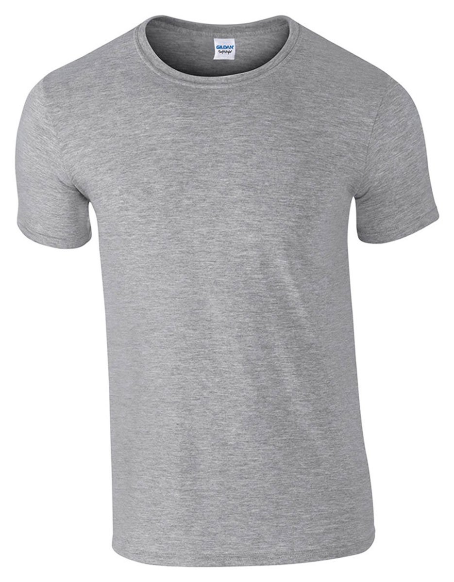Gildan - Maglietta 100% Cotone Soft-​Style - Uomo (XL) (Grigio sportivo)