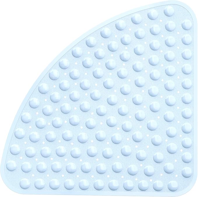 XIYUNTE Corner Shower Mats Non Slip 54 x 54cm Anti Mould Quadrant Shower Mat, Sector Rubber