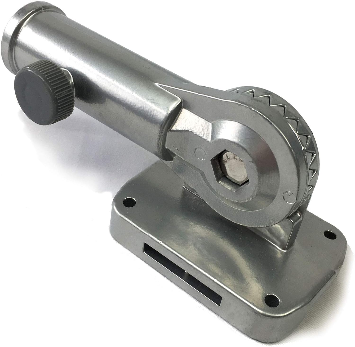 USA Flag Co. Freedom Cast-Aluminum Flagpole Bracket, 13-Position Vertical or Horizontal for 1-inch Diameter Flag Pole Adjustable Mounting Holder (Brushed Aluminum)