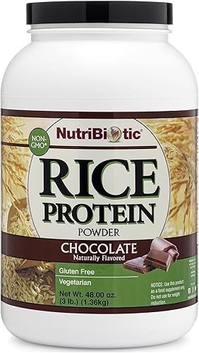 Miniatura 9 de NutriBiotic Proteína de arroz de vainilla, 1 libra 5 onzas (21.16 oz)  Bajo en carbohidratos, Keto-amigable, vegano, proteína en polvo cruda
