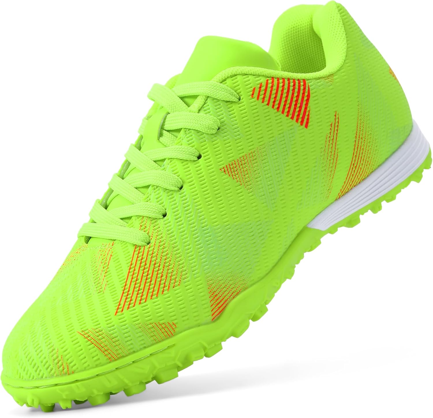 Youth Soccer Cleats for Boys and Girls Indoor Turf Football Shoes with Lace Up Closure for Kids