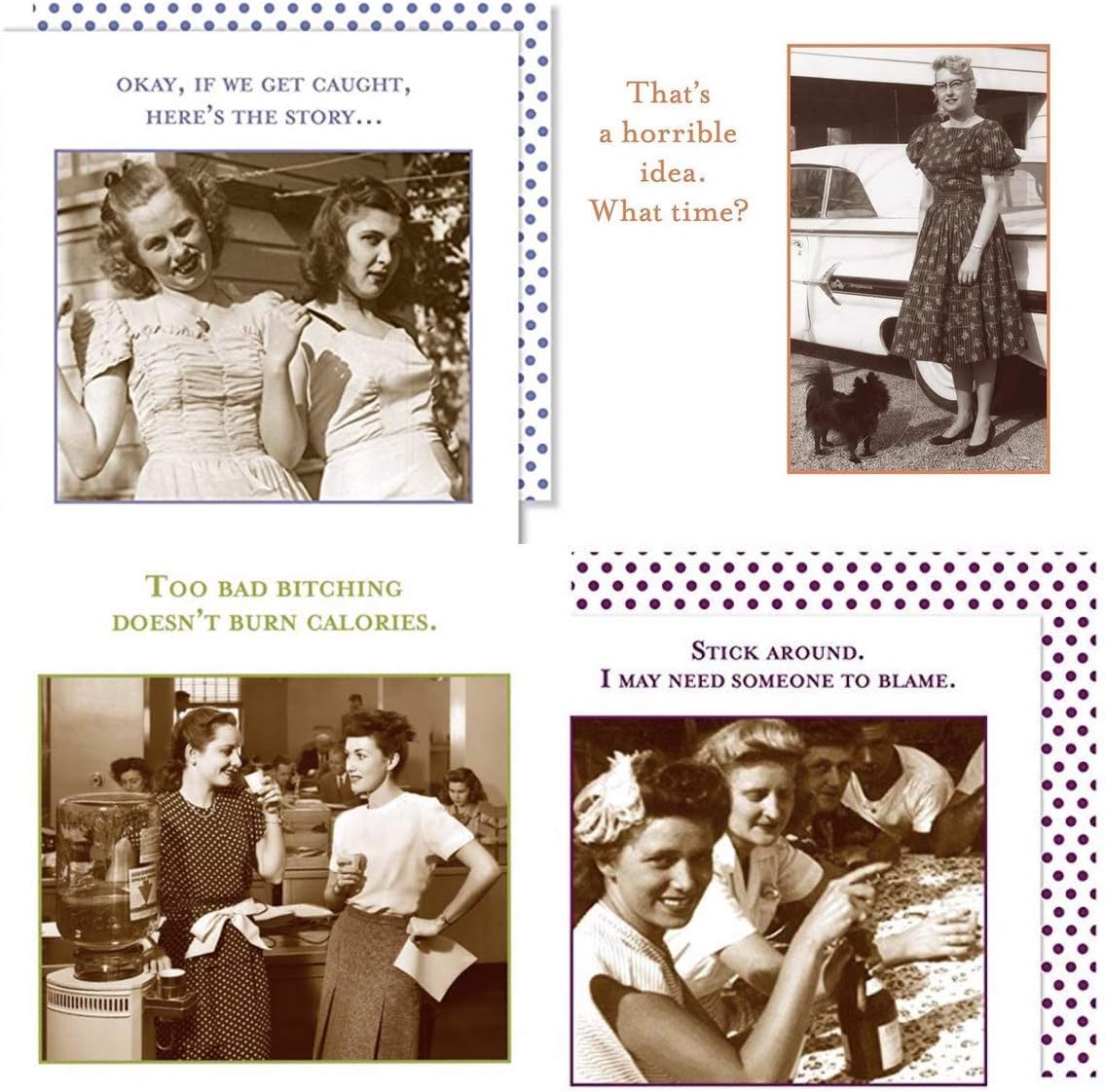 Women Cocktail Napkins Funny Shannon Martin Variety Pack 40 Total Paper Napkins Assorted