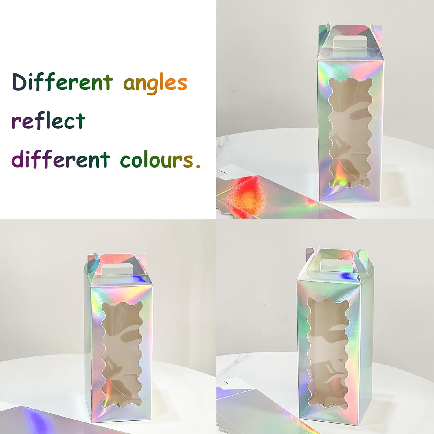 Gift Boxes with Handle for Sublimation Glass Cup,Tumbler Gift Box for 20oz/30oz Sublimation Glass Can Blanks, Tumbler Packaging Boxes,Wine Bottle Cup Wrapping (Laser&white-20p) - Image 7