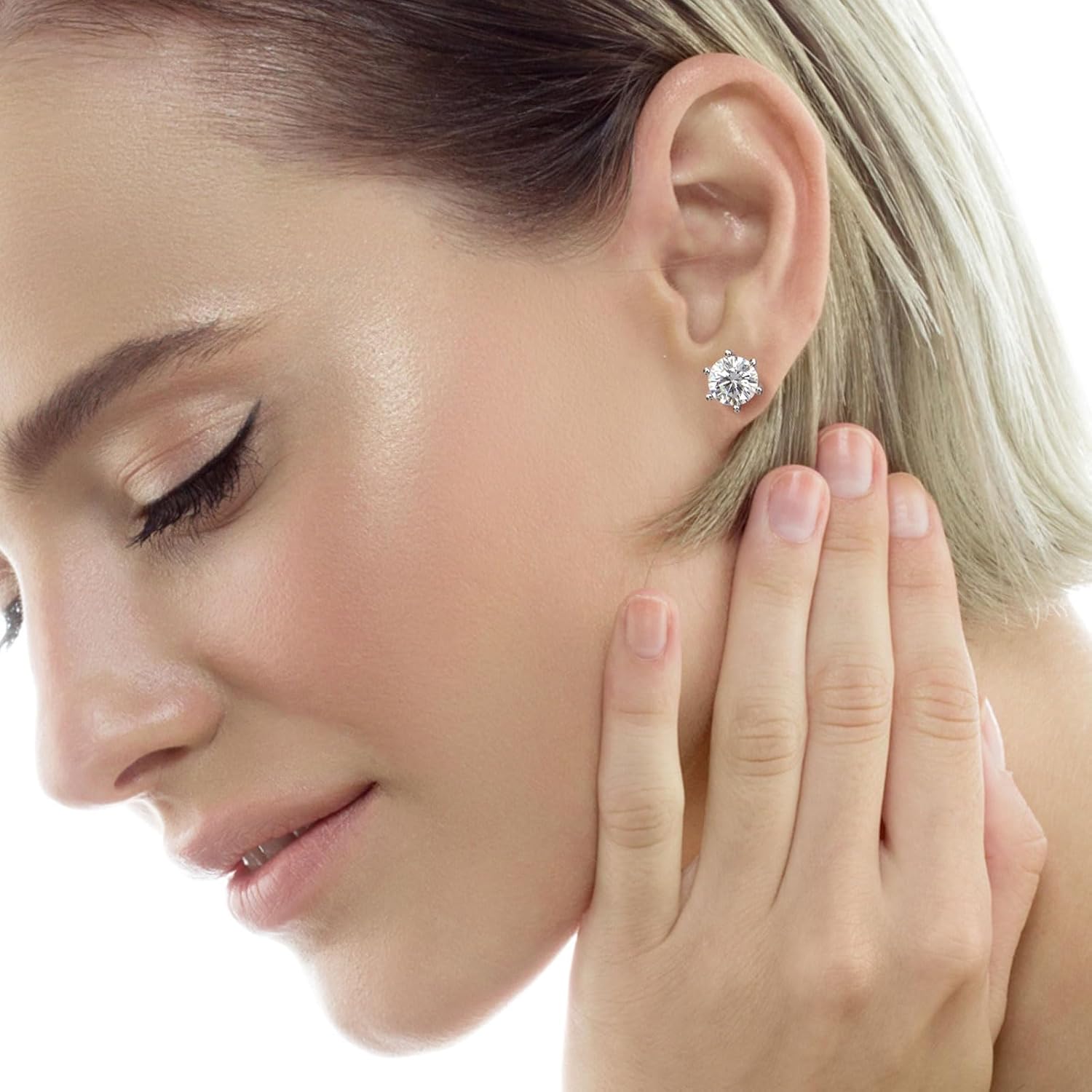 Moissanite Stud Earrings for Women 0.8Ct-4Ct,Jewelry for Her Girlfriend Mom Daughter Wedding Anniversary Romantic Birthday Gift for Wife Christmas Valentine Mothers Day Engagements Present - Image 9