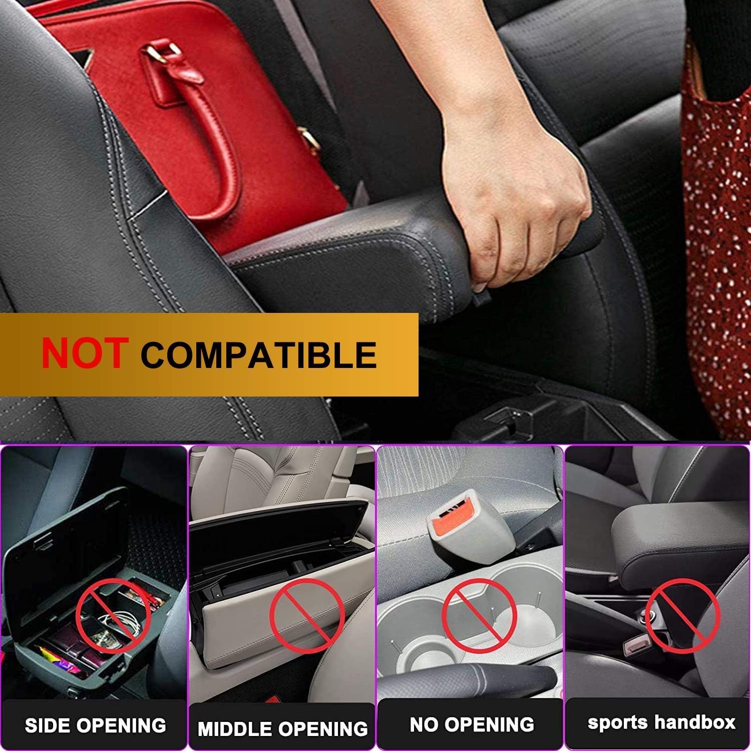 Car Net Pocket Handbag Holder,MUJUZE Handbag Holder for Car, Car Seat Storage and Handbag Holding Hanging Storage Bag Between Car Seats for Carrier bag, Documents, Phone. : Automotive