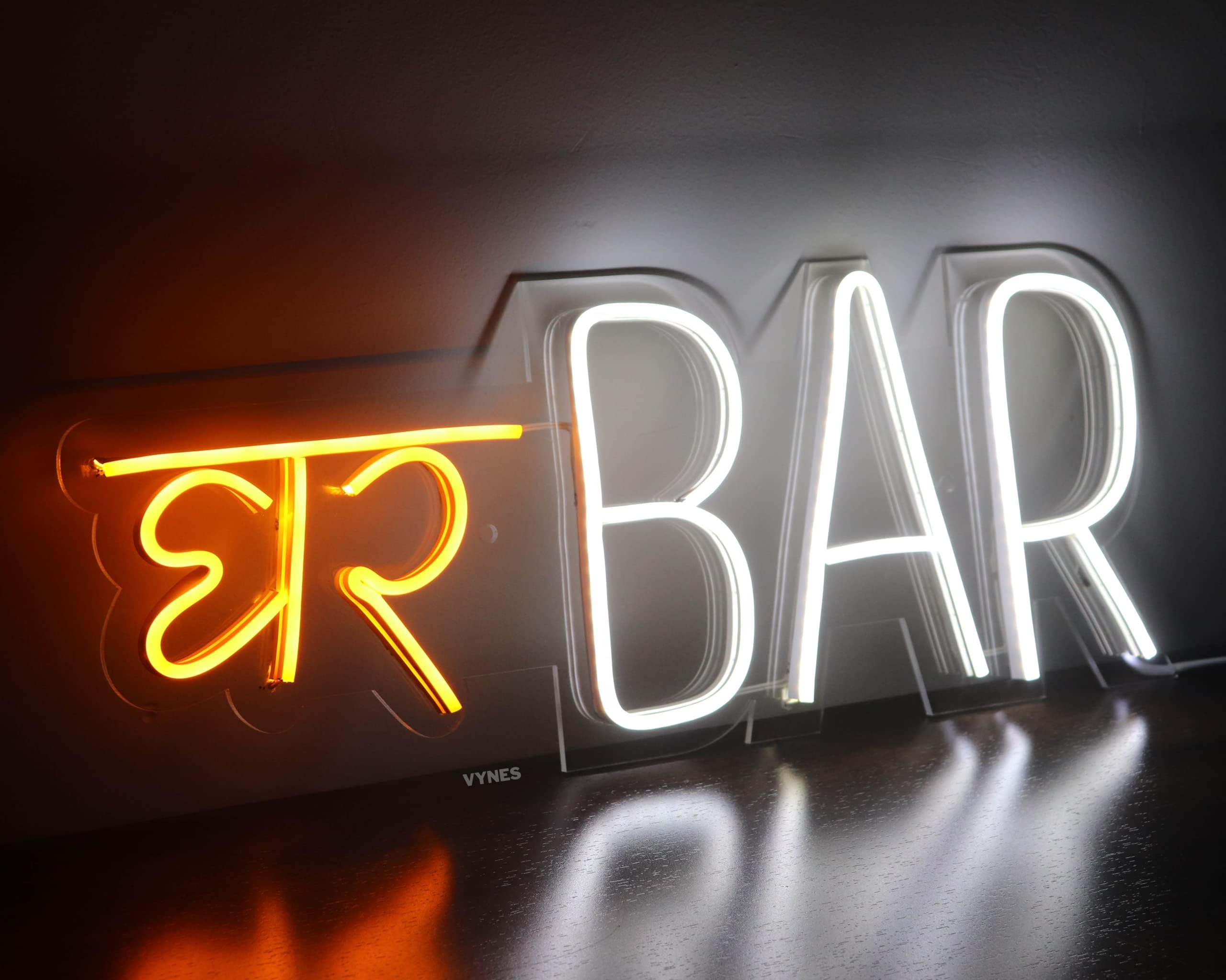 - GHAR BAR LED Neon Signs Light (18 x 7 inches) LED Art Decorative Sign - For Wall Decor, Home Restaurants, Wedding Birthday Party Decor, Bar Decor, Mini Bar, House Party