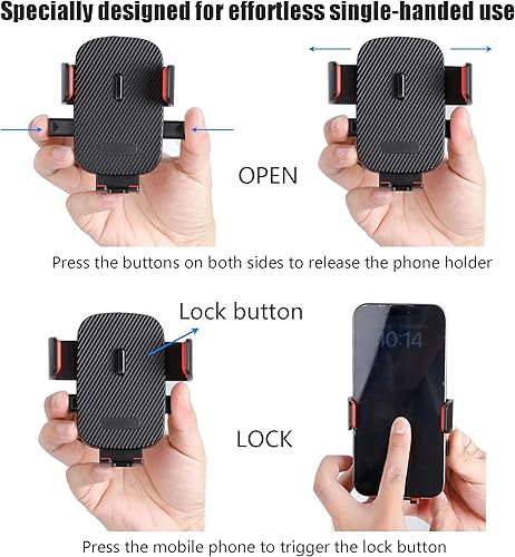 Miniatura 3 de Soporte de teléfono de automóvil para AMPS base de diamante estándar, soporte de teléfono de aluminio con rotación de 360 para tablero de automóvil,