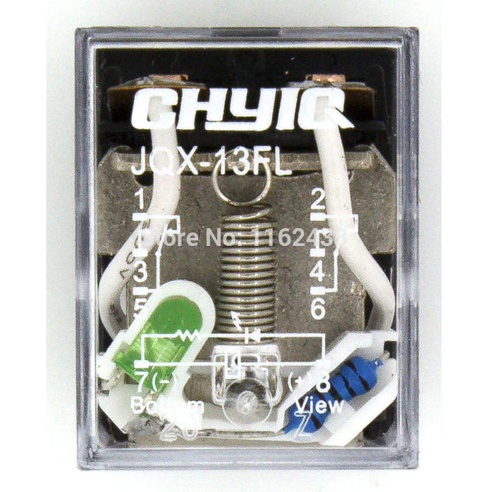 JQX-13FL DC 24V electromagnetic Relay with LED Indicator JQX-13F LY2 HH62P Series 24VDC LY2NJ HH62PL HH62P-L