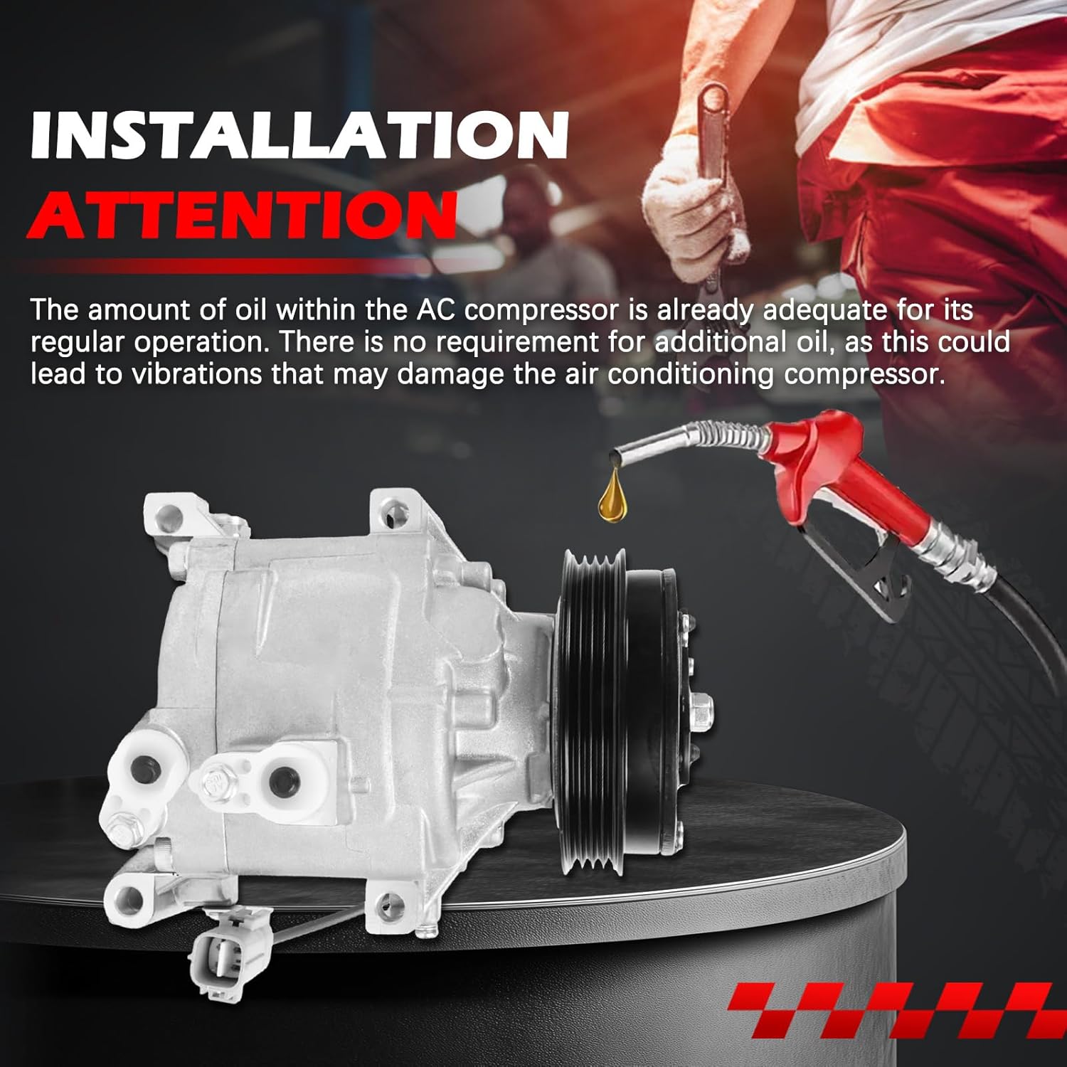 A/C Compressor with Clutch Fit for Toyota Echo 1.5L L4 2000 2001 2002 2003 2004 2005, Air Conditioning Compressor Replacement for C1879R, 78370, 7512121 For Echo 2000-2005