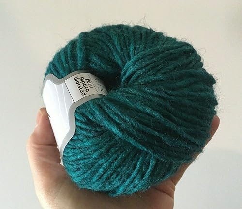Miniatura 5 de Emerald Green Peru Alpaca - Ovillo de lana merina, alpaca, mezcla acrílica, 1.76 onzas, 98 yardas