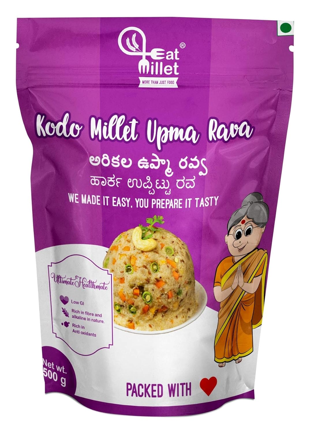 Eat Millet KODO MILLET UPMA RAVA PACK OF 2 Amazon.in Grocery & Gourmet Foods