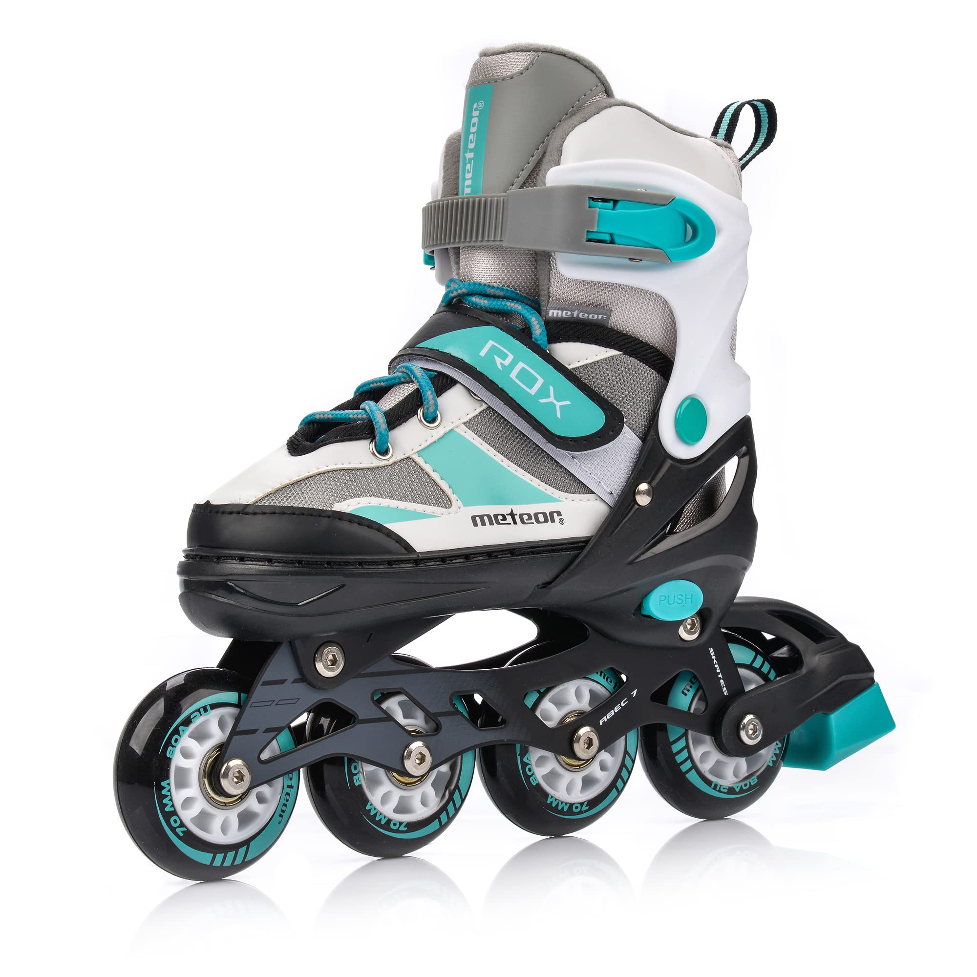 Meteor Pattini in Linea Bambini Gioventù Dimensione Regolabile ABEC-7 Ruote PU