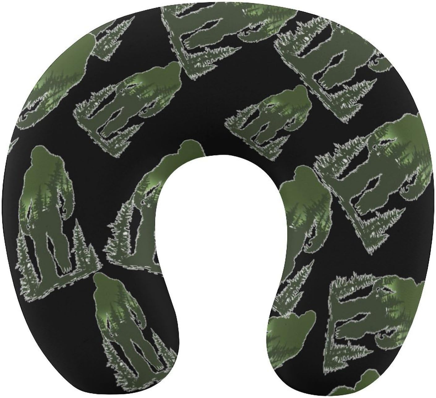 Bigfoot Tree Travel Pillow U Shape Neck Pillow Washable Pillowcase for Sleeping Chair
