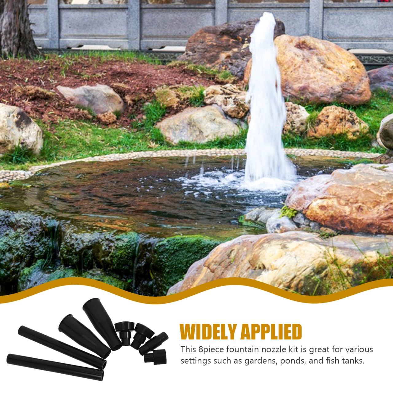 POPETPOP 2 Sätze Düsenset, Teichbrunnen-set für Teichpumpen, Kunststoff, Gartenbrunnenpumpe, Wasserfallkopfset, kleines Brunnendüsenkopf