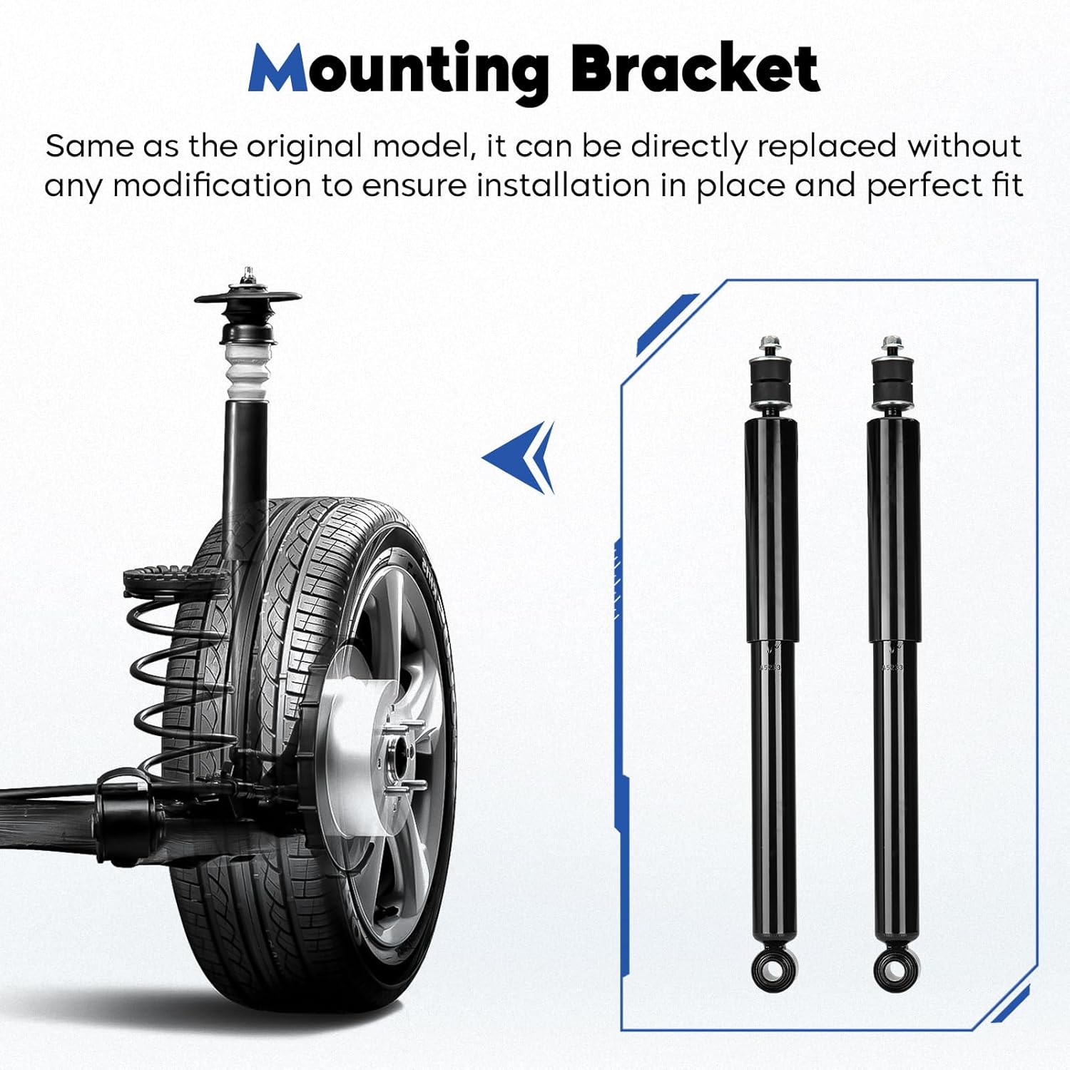 Rear Shock Absorber Struts Fit for 2003-2020 Toyota 4Runner (Except X Reas Suspension System, Except Kinetic Dynamic Suspension), for 2007-2014 FJ Cruiser, Replace for 344410 37270 (Set of 2)