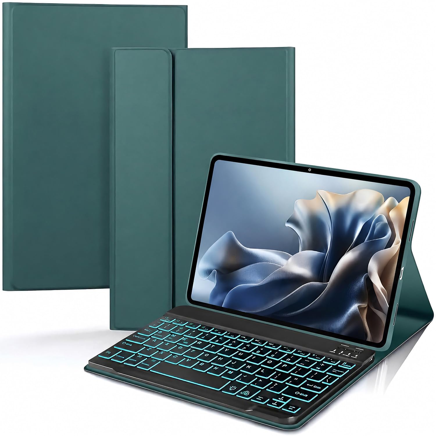 ProElite Keyboard case for Motorola Pad 70 Pro 13 inch 2026, Magnetic Detachable Wireless Bluetooth Keyboard for Moto Pad 70 Pro 13 inch 2026 [Built-in 7-Colors Backlit], Dark Green-image-35