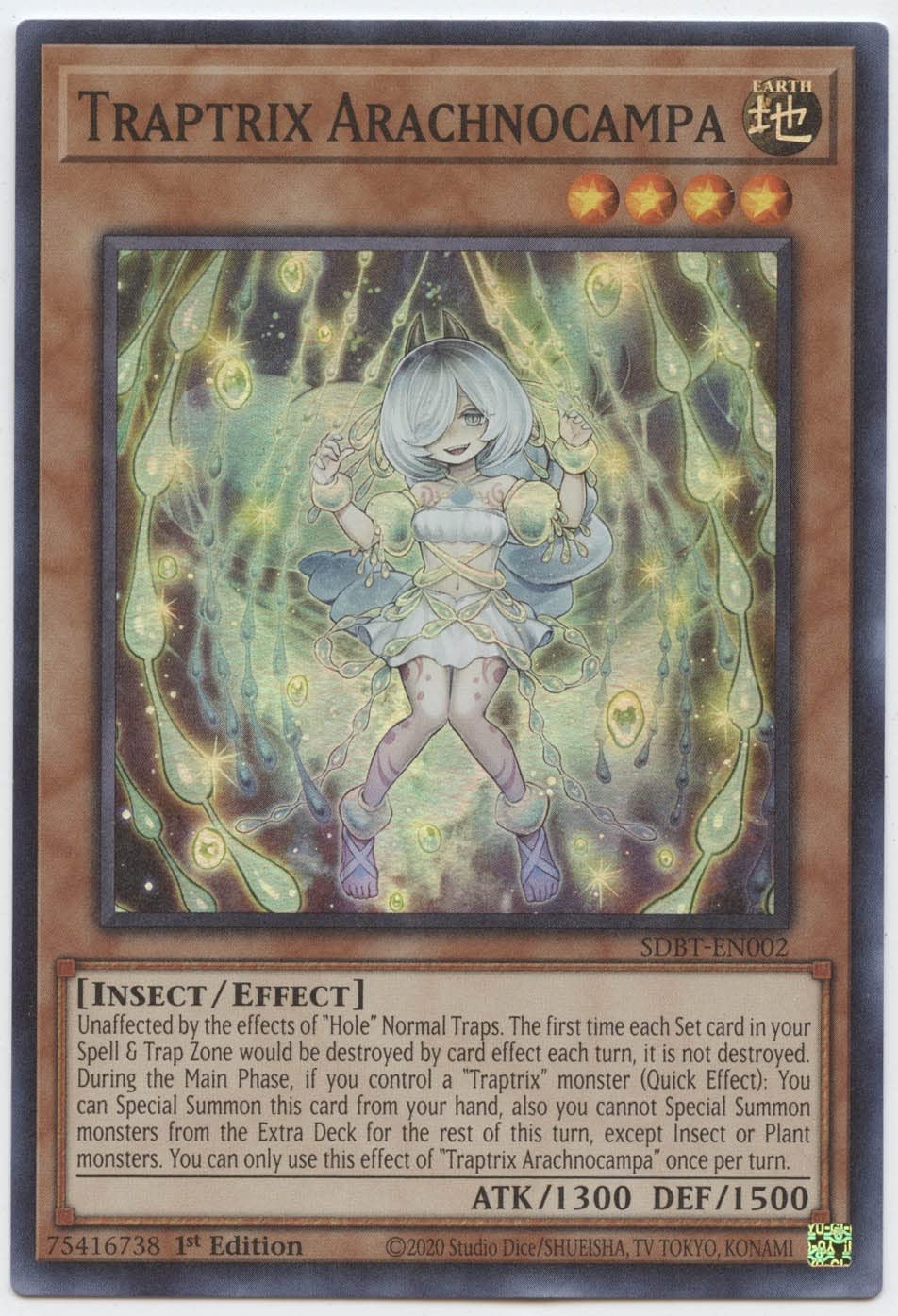 Traptrix Arachnocampa - SDBT-EN002 - Super Rare - 1st Edition