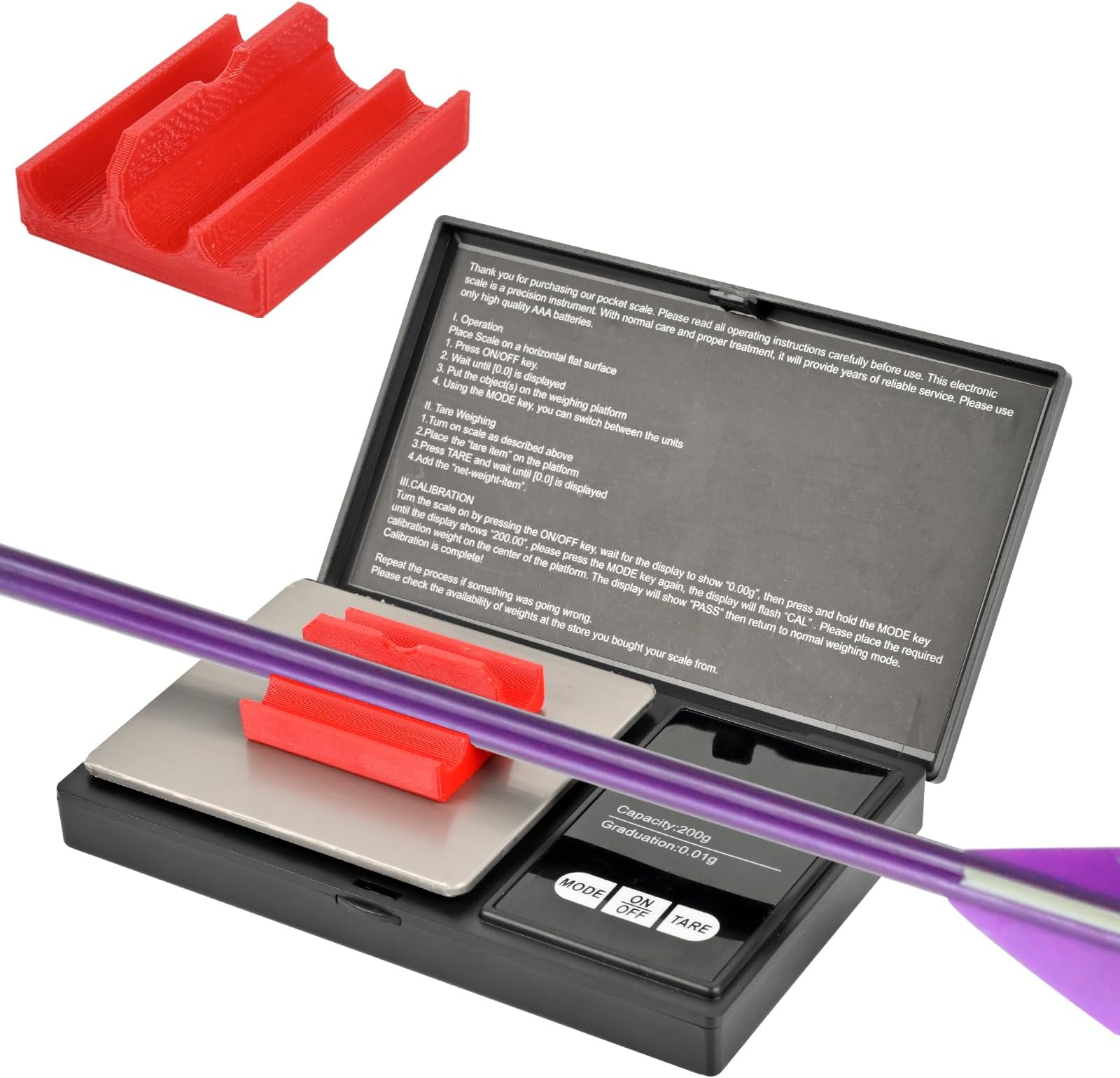 - Archery Arrow Scale - Display LCD Digital Pocket Arrows Scale - Capicity 200g - Graduation 0.01g Mini Arrows Scales