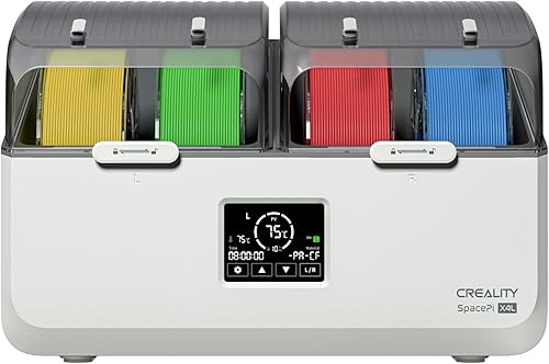 Secador de filamento oficial Creality con 4 carretes para regalos de Navidad, caja de almacenamiento de filamento Space Pi X4L, temperatura máxima