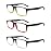 DONGDI Blue Light Blocking Reading Glasses 4 Pack Computer Readers for Women Men,Anti Glare UV Ray Filter Eyeglasses (C10-12, 4.00)