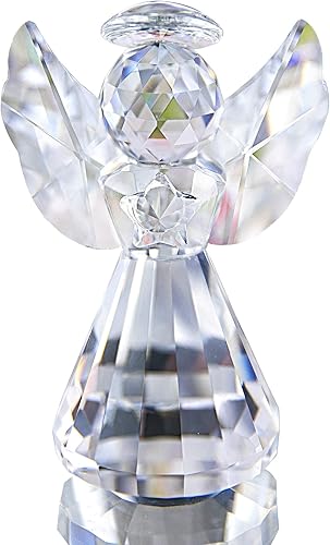 Miniatura 12 de HDCRYSTALGIFTS Juego de 3, figuras coleccionables de elefante de cristal, animales de la suerte, pisapapeles, decoración del hogar, centro de mesa