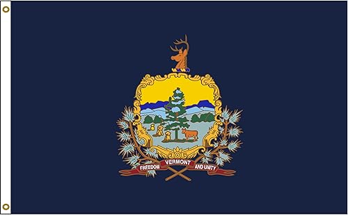 Bandera de estado de nailon Vermont de 3 x 5 pies, fabricada en Estados Unidos