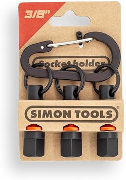 Simon Tools 1/2 and 3/8 Socket Holder Keychain Bundle