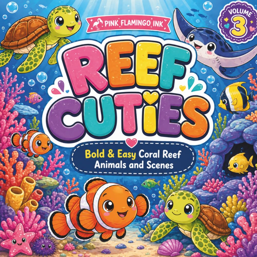 Ocean Cuties: Reef Cuties - Bold & Easy Coral Reef Animals and Scenes