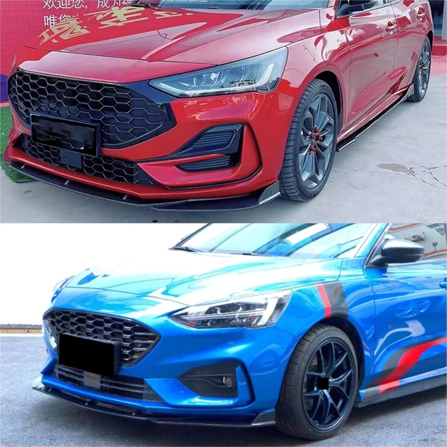 フォーカス フロントバンパーリップスプリッター フォーカス Mk4 スタイル 2019-2022 カーボディキット カーアクセサリー