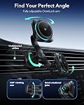 ESR OmniLock Qi2.2 25W MagSafe Chargeur de montage de voiture CryoBoost, Refroidissement du téléphone sans fil MagSafe Chargeur de voiture, 360° Rotationnable, Air Chargeur magnétique de voiture pour iPhone 17/16 avec iOS 26, Galaxy S26