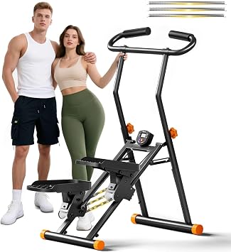 Fodable Stair Stepper for Home Gym with Adjustable Height and Resistance