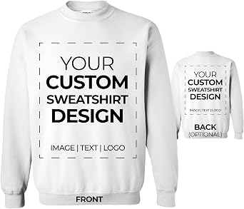 APPARELYN تصميم سترة مخصصة طباعة خاصة بك أو صورة شخصية سترة سترة سترة الكبار للجنسين Comfy Crewneck