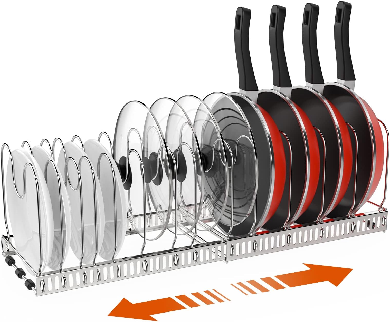 YLMIJFE Expandable Pot and Pan Organizers Rack,Pot Lid Organizers,Pot racks,Pot