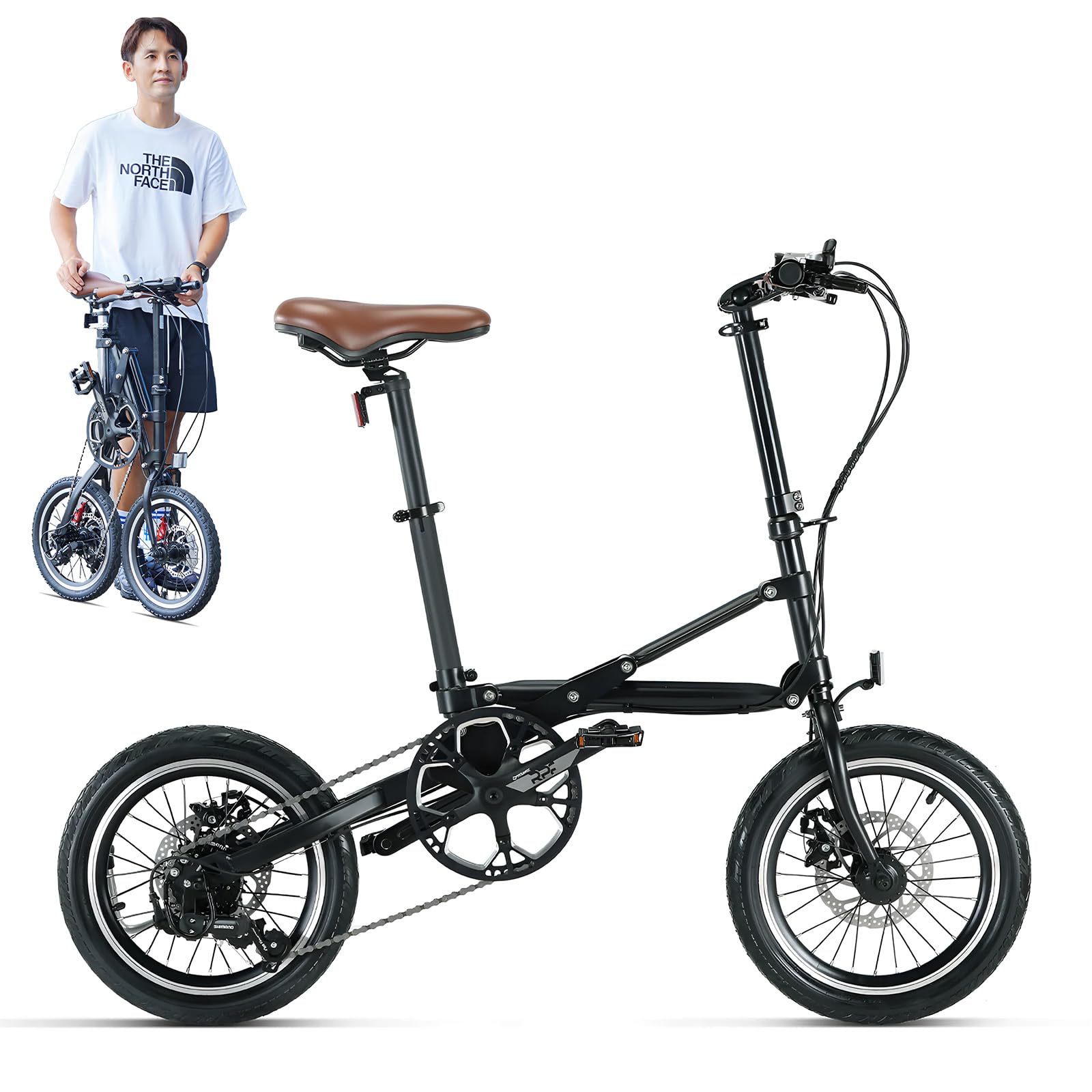 Amazon | CUIOT 16インチ 折りたたみ自転車 シマノ7段変速 折り畳み