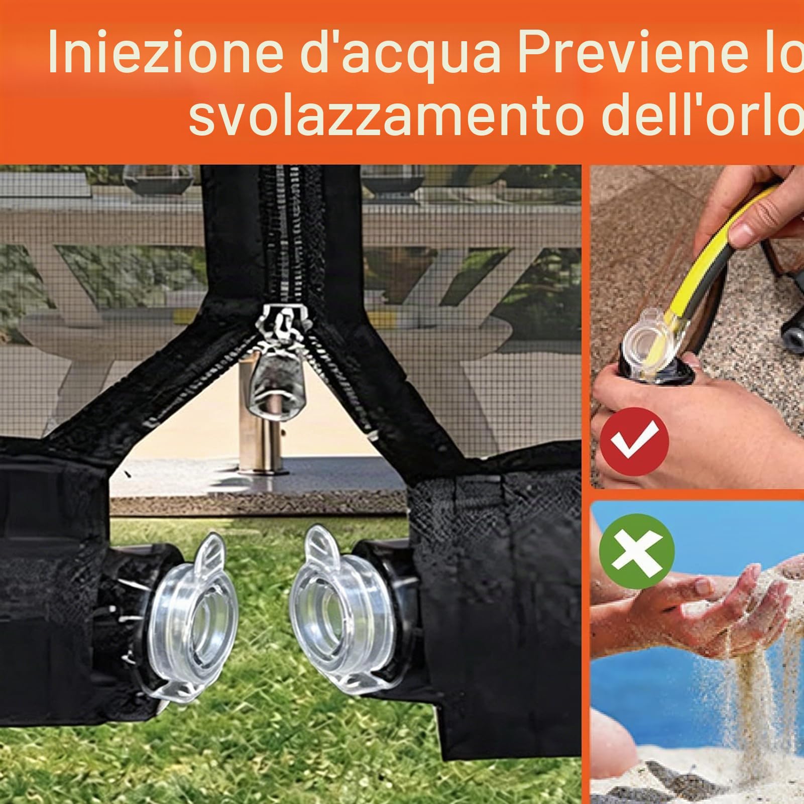 Zanzariera gazebo, 3 x 3 m, zanzariera a rete per esterni, giardino, patio, campeggio (nero, 300 x 300 x 230 cm)